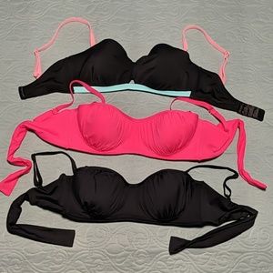 Lot of 3 Coco Rave XS/S D Cup Bikini Tops